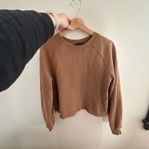Abercrombie & Fitch Brown Puff Sleeve Sweatshirt